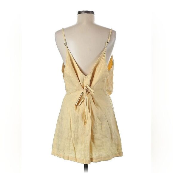 Reformation yellow mini linen dress medium - Picture 2 of 7
